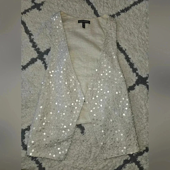 Eileen Fisher beaded vest medium - Picture 1 of 5